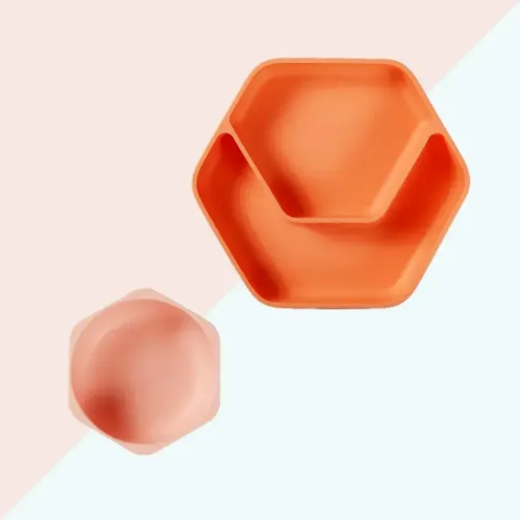 Набор посуды из силикона Heorshe 3 предмета Розовый