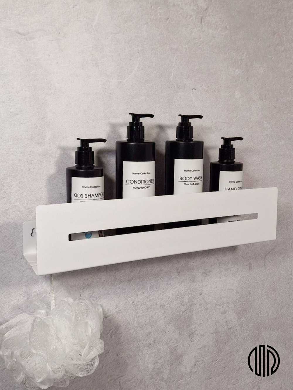 Полка настенная прямая белая MetaDec Sideline 40см