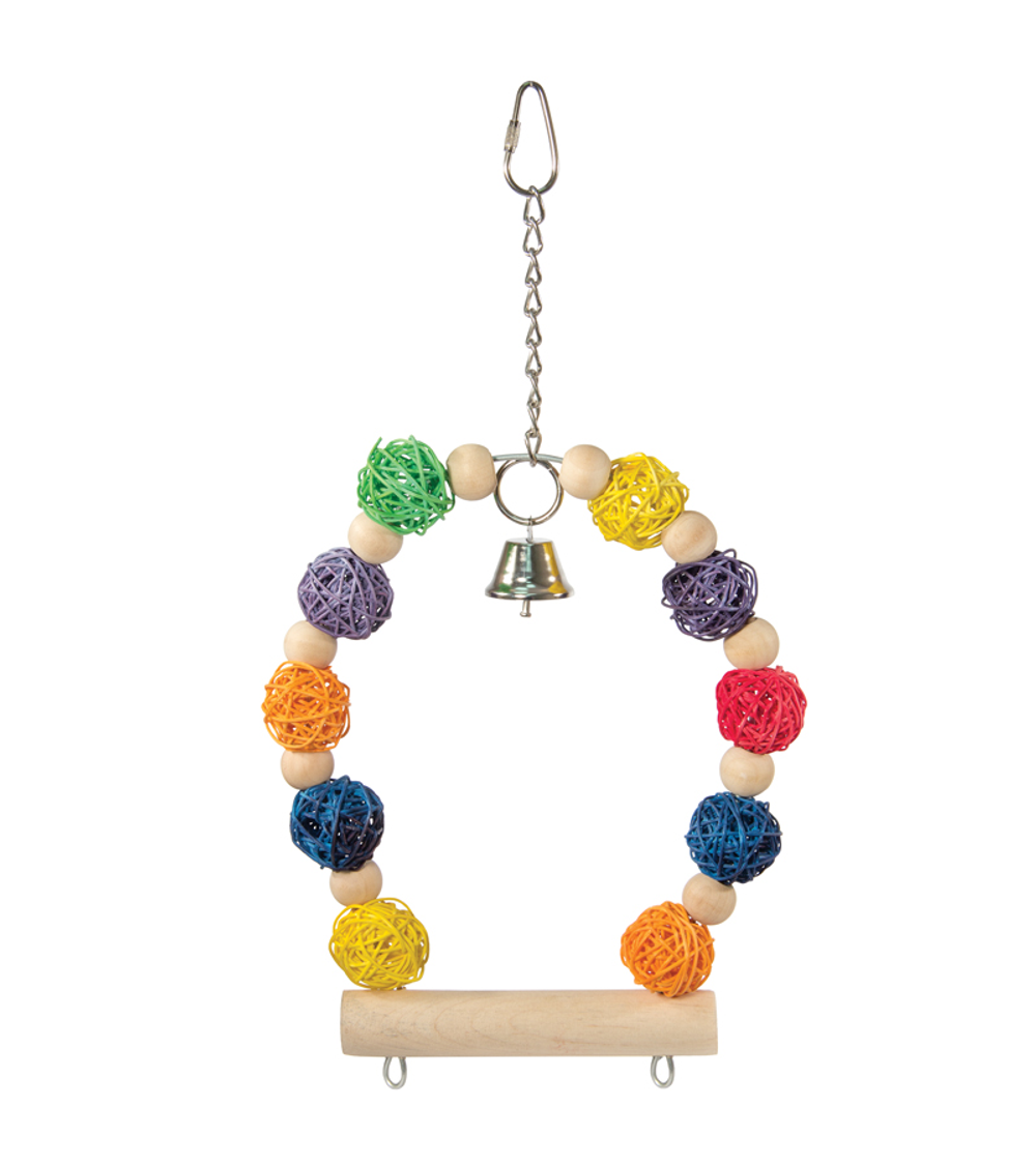 Игрушка для птиц "Качели с шариками", 205/295*180мм, Triol