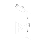 Шкаф над стиральной машиной с дверями, узкий, 65 см, белый AM.PM X-Joy M85CSX0652WG1