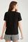 Qadın üçün qısa qol qara köynək