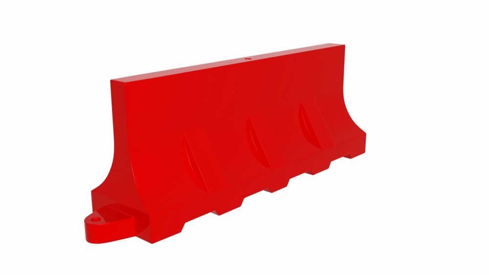 Дорожный барьер водоналивной (не вкл) белый/красный 2000мм Ирпласт(2070x500x750см;красный/белый) - арт.560398