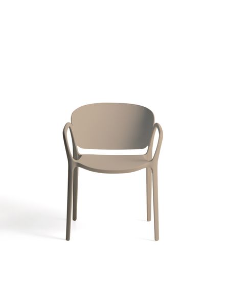 Уличный стул Ania бежевый пластиковый