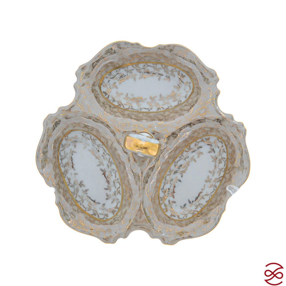 Менажница Queen's Crown Aristokrat Лист Бежевый 19 см