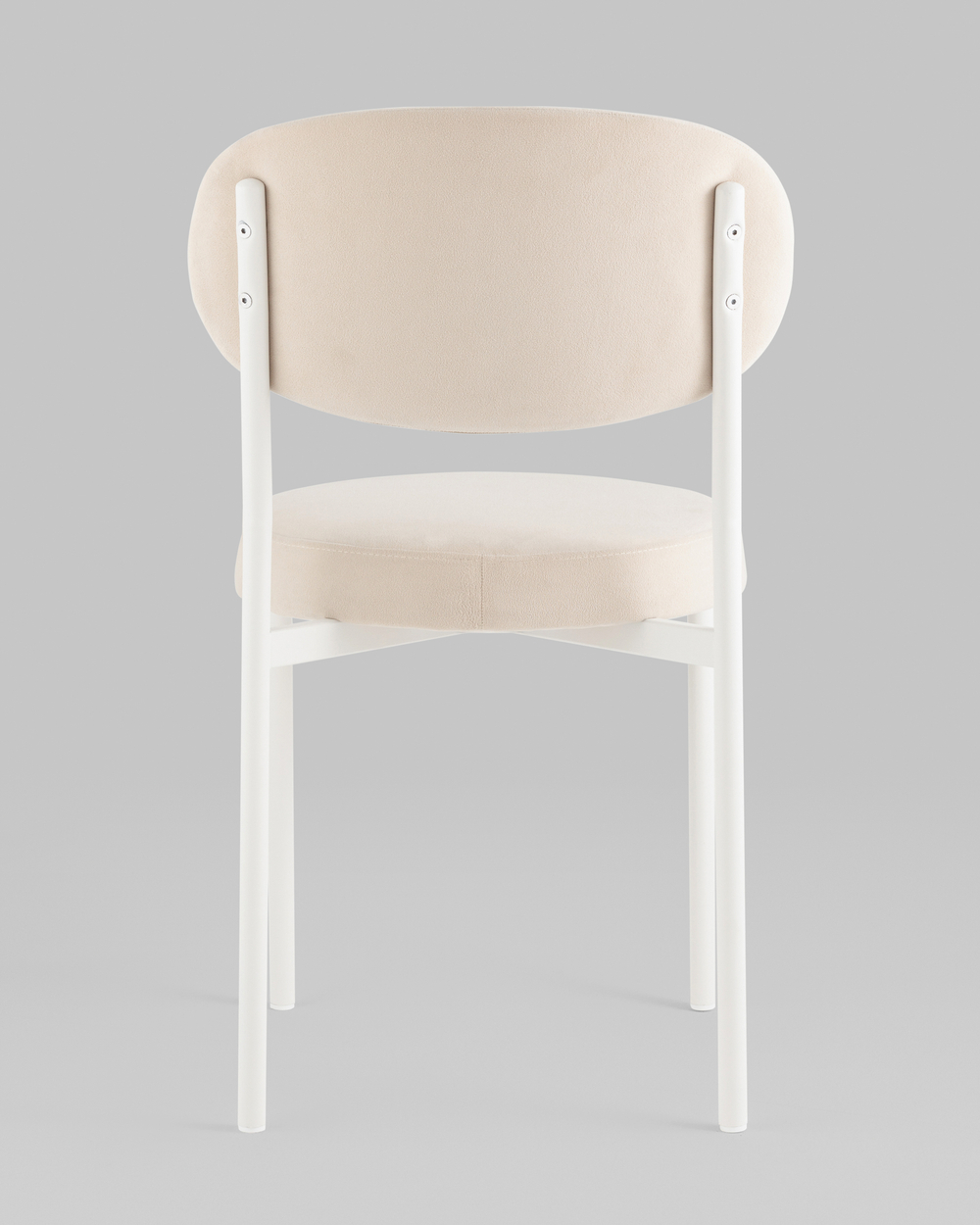 Стул Бриф SN велюр молочный каркас белый муар