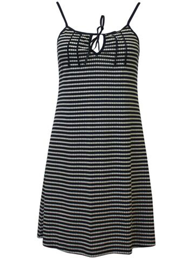 Сорочка на тонких регулируемых бретелях (Размер: XL) (Цвет: черный с белым)