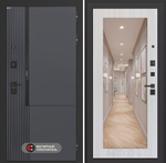 Входная дверь Лабиринт Лаб 2 Про - Зеркало 18 Сандал белый