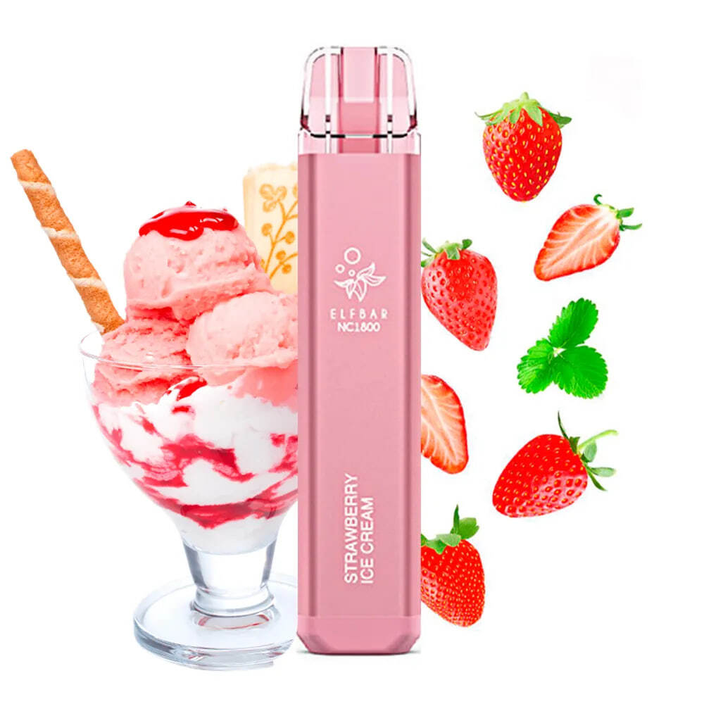 Elf Bar NC1800 - Strawberry Ice Cream (5% nic) (1800)