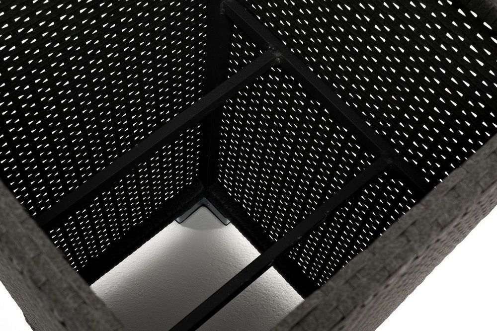 "Капучино" кашпо для цветов плетеное из искусственного ротанга, цвет графит