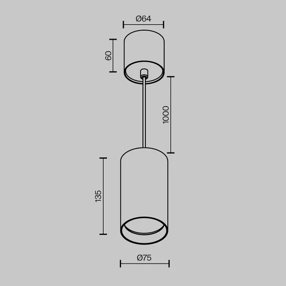 Подвесной светильник Вол / Vol 4000К 20Вт Maytoni p100pl-20w4k-w