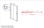 Душевая дверь Гарда (Garda) VDS-1G160CH, 1600, хром, стекло шиншилла