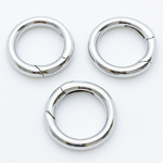 Замок-кольцо, цвет серебро (родий), диаметр 18 мм, цена за 1 шт