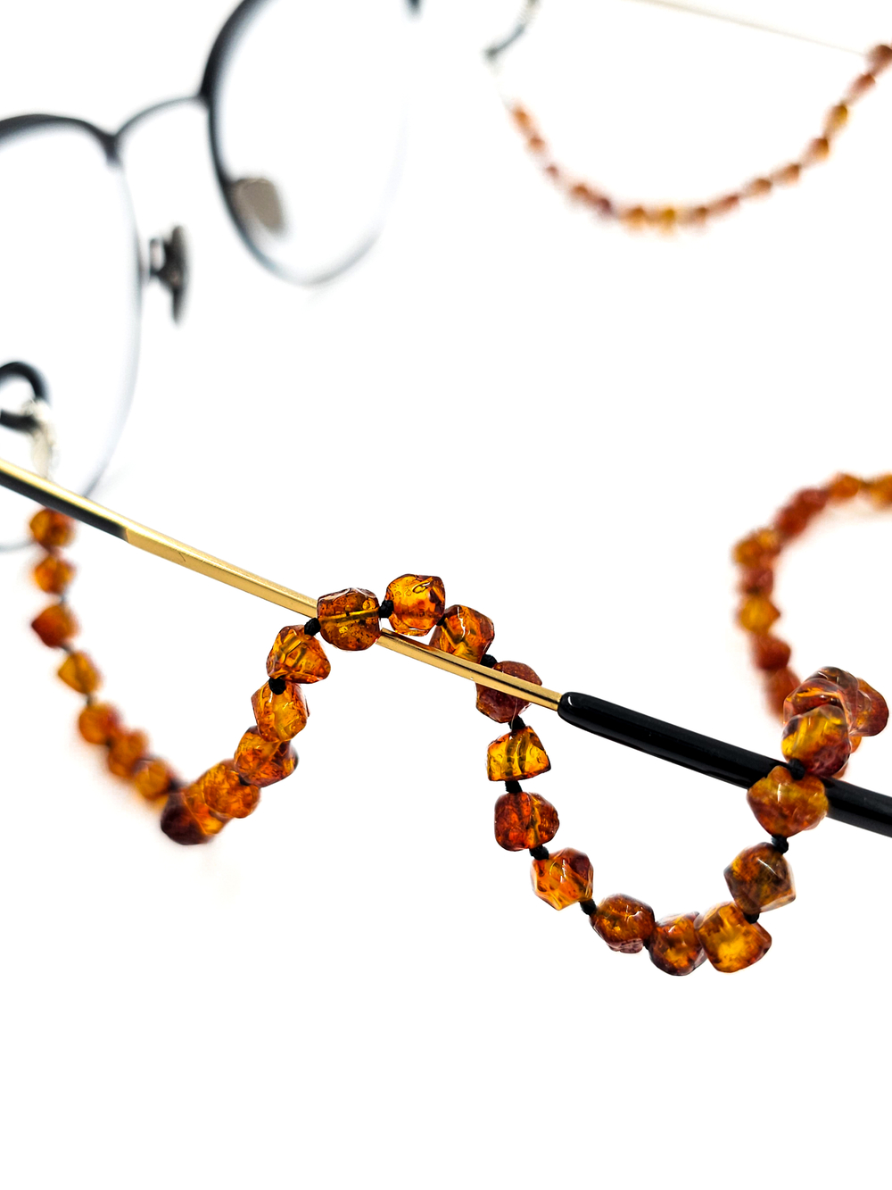 Держатель/Шнурок/Цепочка для очков из натурального калининградского янтаря