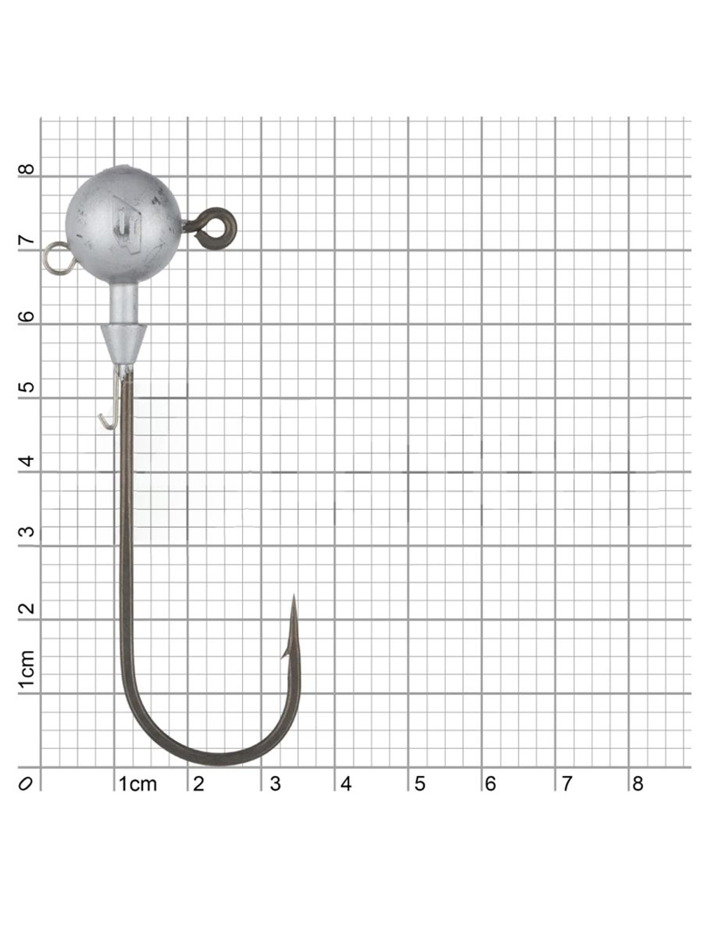 Джиг-головка для рыбалки BKK Round Elite-Stinger Eye Bait Keeper, размер крючка 12/0, вес 25г, 2 шт.