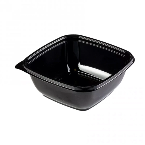 Контейнер ЮПК-1616 750мл. 160*160*62мм. (Юпласт) чёрный 450шт/кор РЕТ, кондитерка, салаты