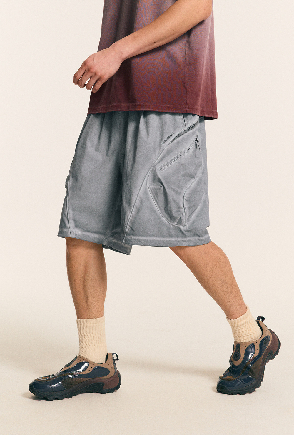 Шорты Nothomme Monterest Garment Dyed серый