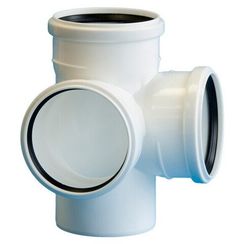 Крестовина Политэк Пайп двухплоскостная 110х110х110/87,5гр. для бесш. кан-и ПП (20)