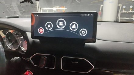 Магнитола для Mazda CX-5 KF 2017-2022 (рынок РФ/Европа) - Carmedia HP-M1211 монитор 12.3" в стиле Audi на Android 11, CarPlay, 4G SIM-слот (поддержка Bose и 360)