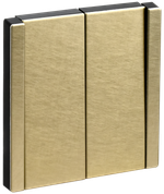 FORTE&PIANO Выключатель 2-клавишный 10А FP605M металл шампань IEK