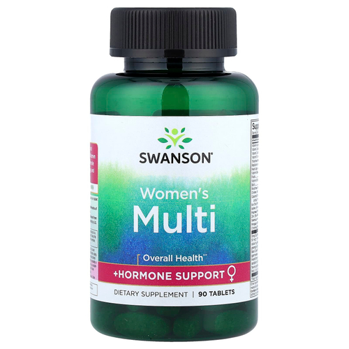 Swanson, мультивитамины и поддержка гормональной системы для женщин, 90 таблеток