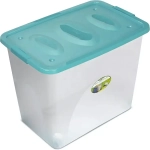 Ящик универсальный 'Астело' 600х480мм на колесиках бирюзовый