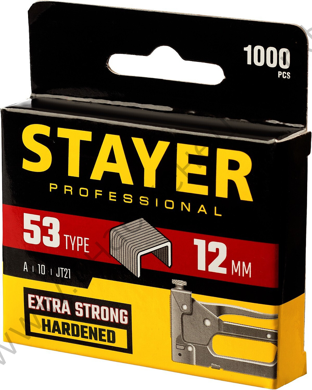 STAYER тип 53 (A/10/JT21) 12 мм, 1000 шт, калибр 23GA, скобы для степлера (3159-12)