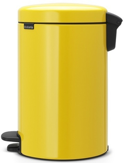 Ведро Brabantia NewIcon 12л желтая маргаритка сбоку