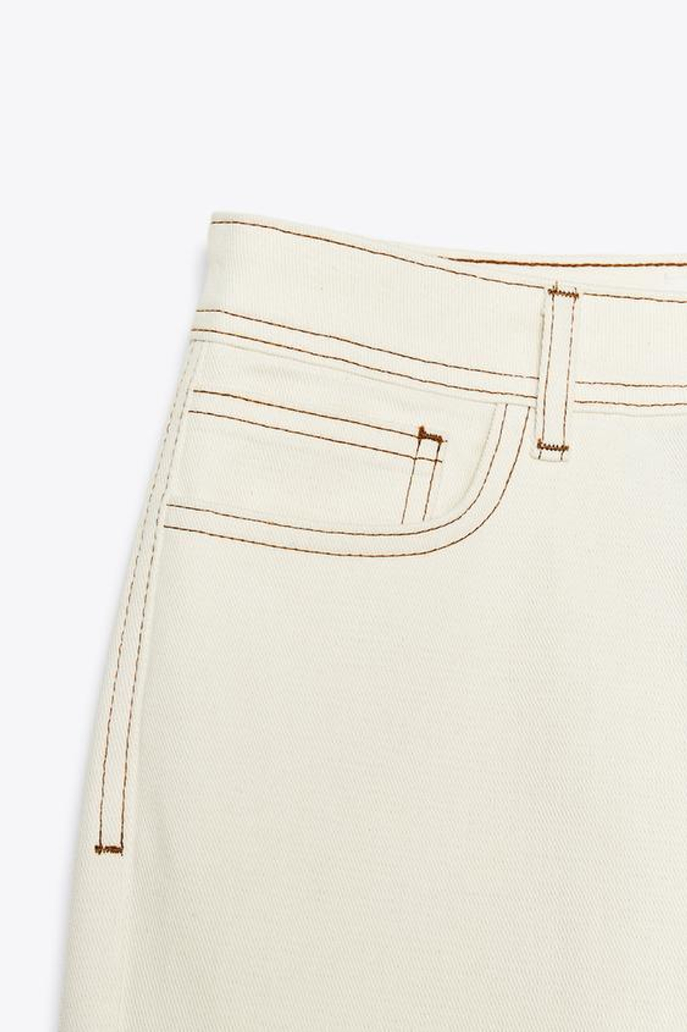 ZARA ДЖИНСЫ Z1975 WIDE LEG С ВЫСОКОЙ ПОСАДКОЙ, ЖЕЛТОВАТО-БЕЛЫЙ