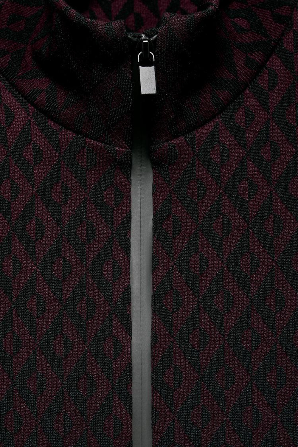 ZARA БОДИ НА МОЛНИИ С КОНТРАСТНЫМ УЗОРОМ, БОРДОВЫЙ