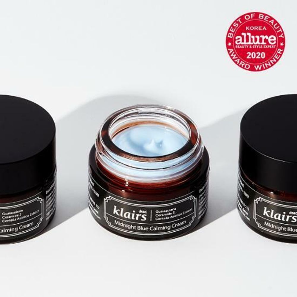 DEAR, KLAIRS Крем регенерирующий, успокаивающий с пептидами и центеллой Midnight Blue Calming Cream (30 мл)