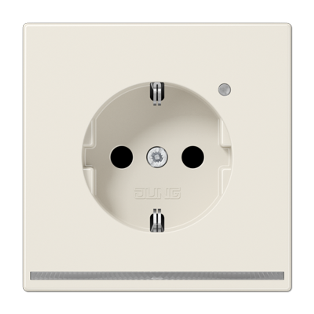 JUNG SCHUKO-розетка с LED подсветкой, слоновая кость, арт.LS1520-OLNW