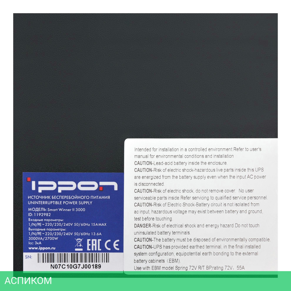 Источник бесперебойного питания Ippon Smart Winner II 3000 3000ВА (1192982)