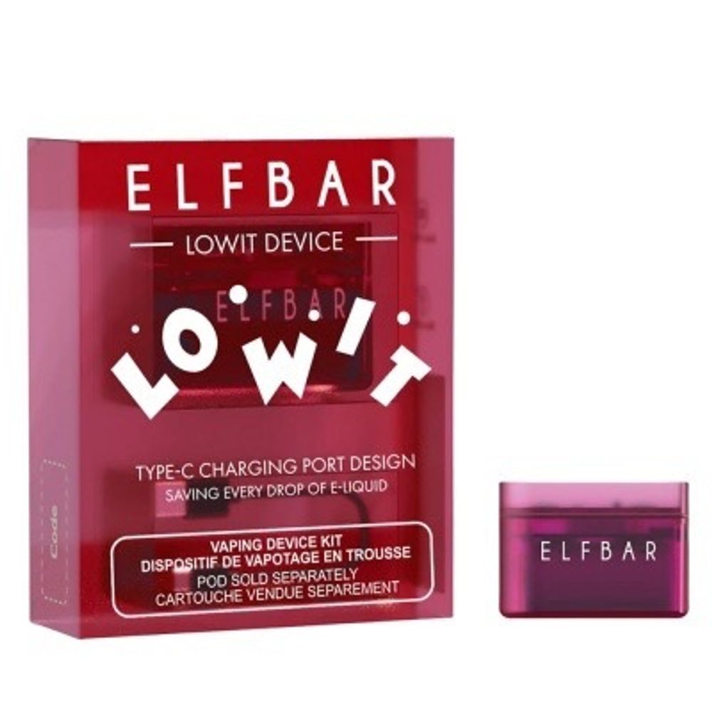 Elf Bar Lowit, 500 mAh, Красный