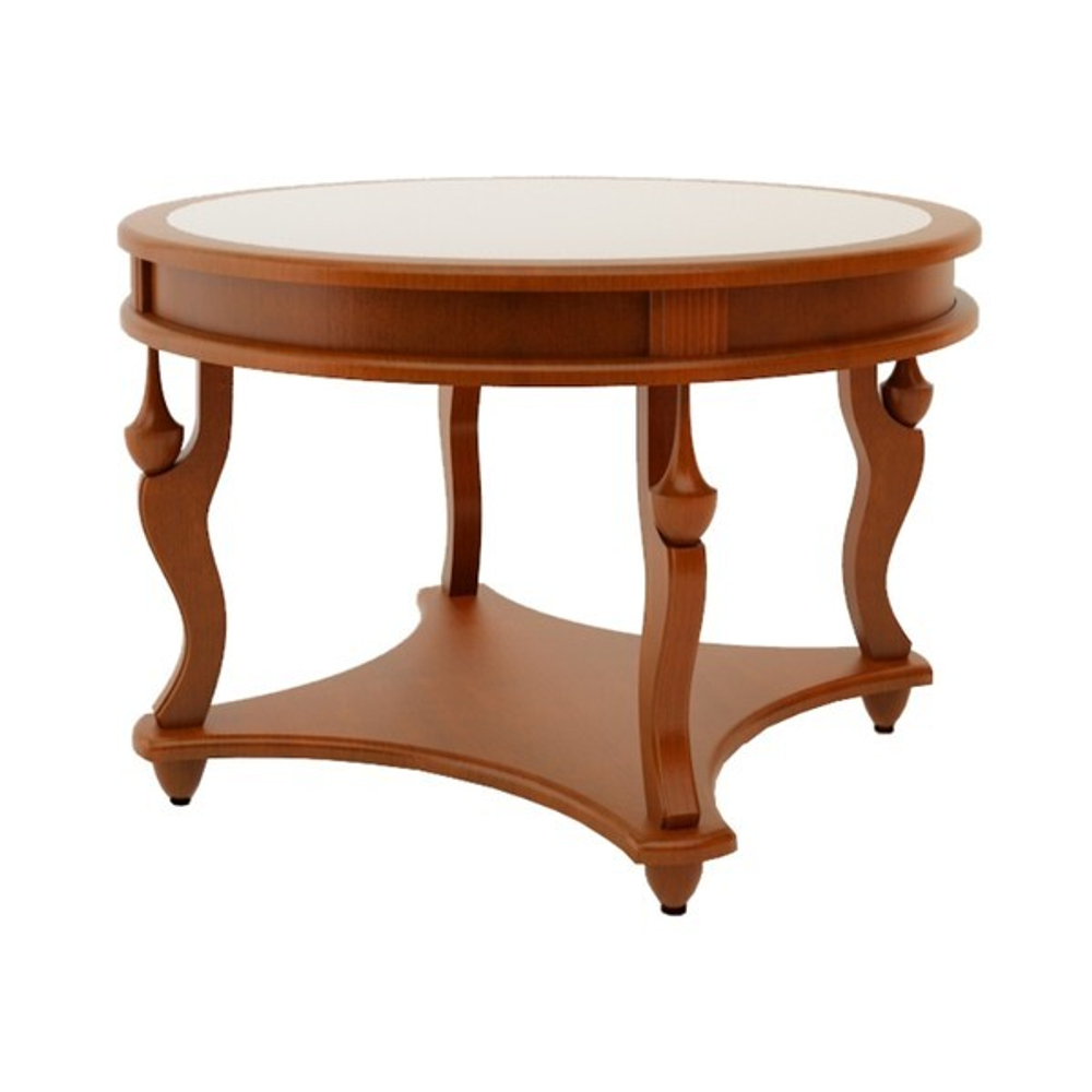 ЮТА-06-21 Стол журнальный со стекл. столешницей  Ø800 h=540