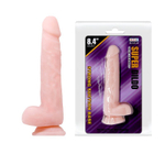 Телесный фаллоимитатор на присоске Super Dildo - 21,5 см. (Цвет: телесный)