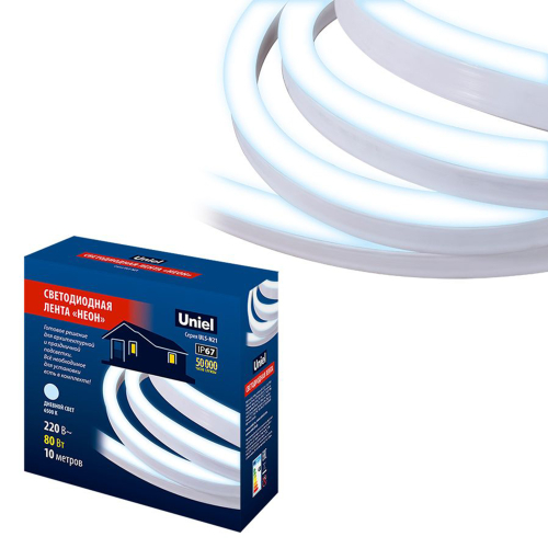 ULS-N21 10M/6500K/1.5M IP67 RRP80C00 Комплект светодиодной ленты 10 м. IP67. Дневной белый свет (6500K). Cетевой шнур 1,5 м. TM Uniel