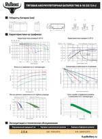 Аккумулятор RuTrike TNG 6-10 (AGM+GEL)