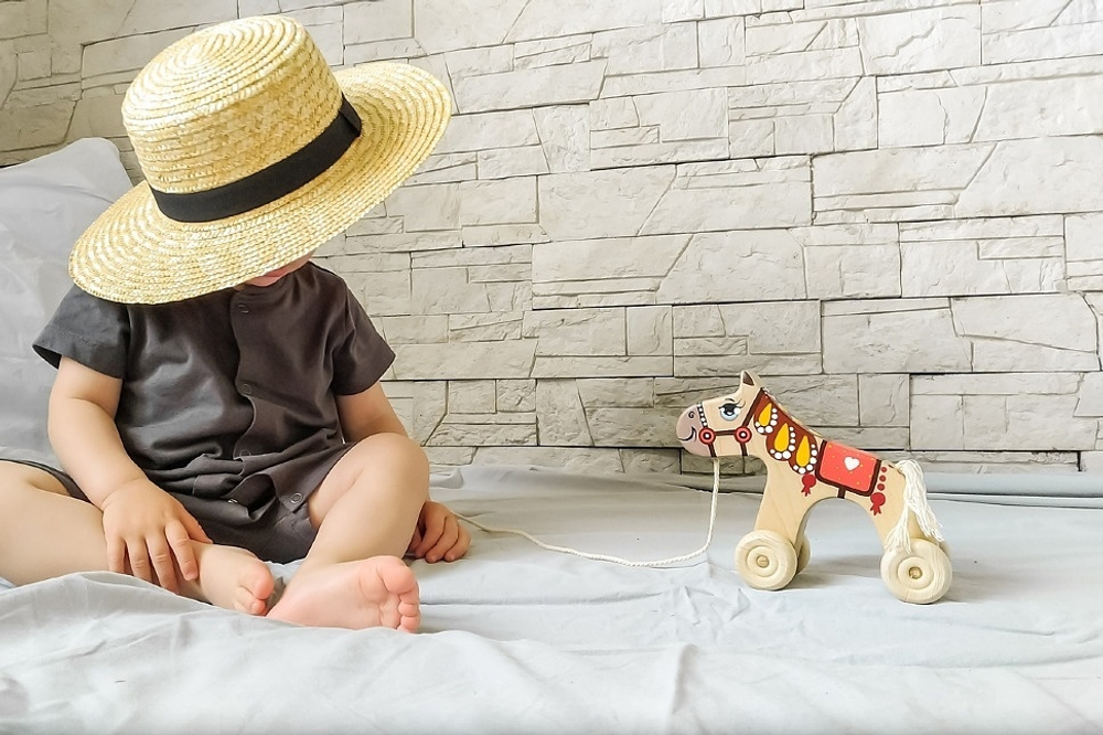 Деревянная каталка Лошадка Леснушки