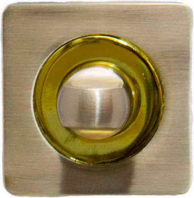 Завертка RENZ BK 02 SN/GP мат. никель/латунь блест., квадратная