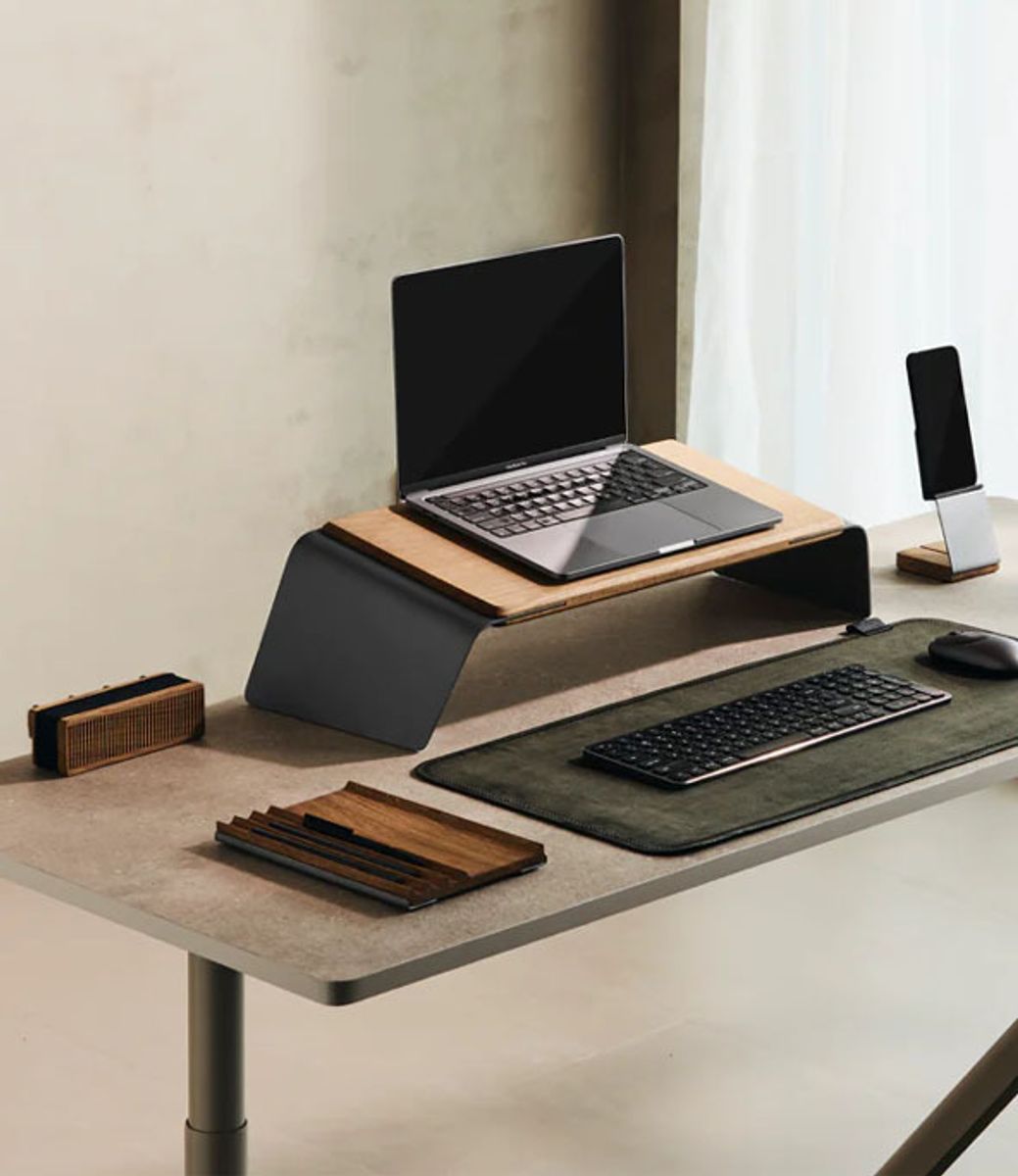 NOOE Suede Desk Olive — коврик для рабочего стола