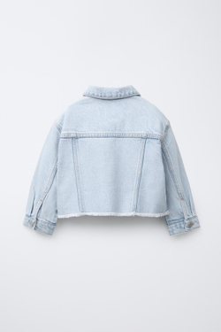 ZARA ДЖИНСОВАЯ КУРТКА-РУБАШКА, ГОЛУБОЙ
