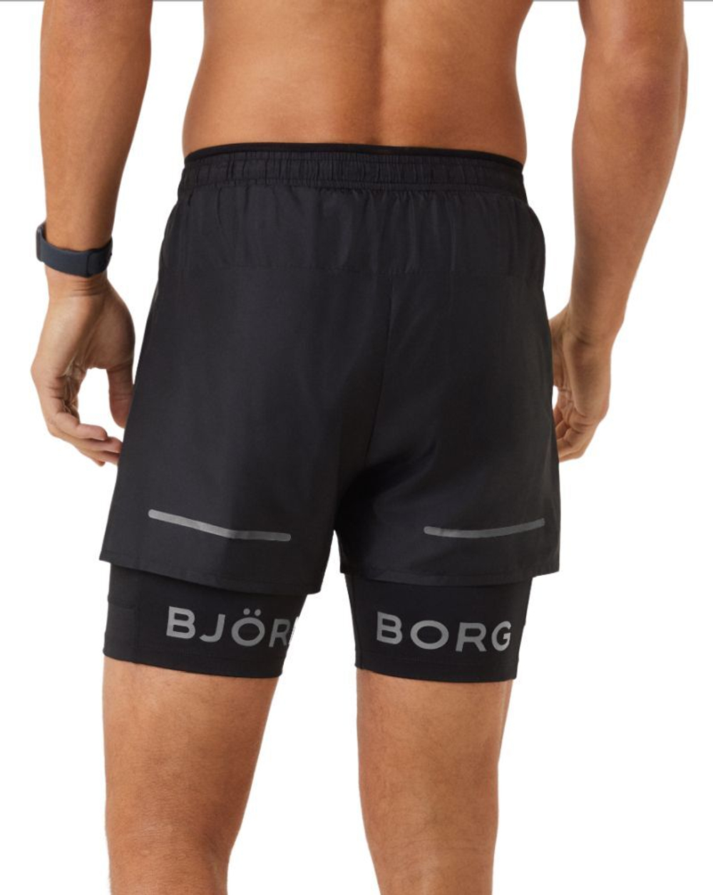 Мужские теннисные шорты Björn Borg Running Shorts 2-1 - black beauty