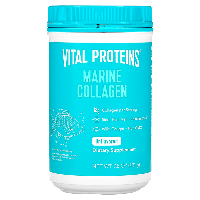 Морской коллаген без вкуса, Marine Collagen Unflavored, Vital Proteins, 221 g