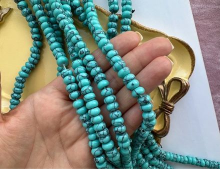 Нить бусин из говлита 8мм, рондель