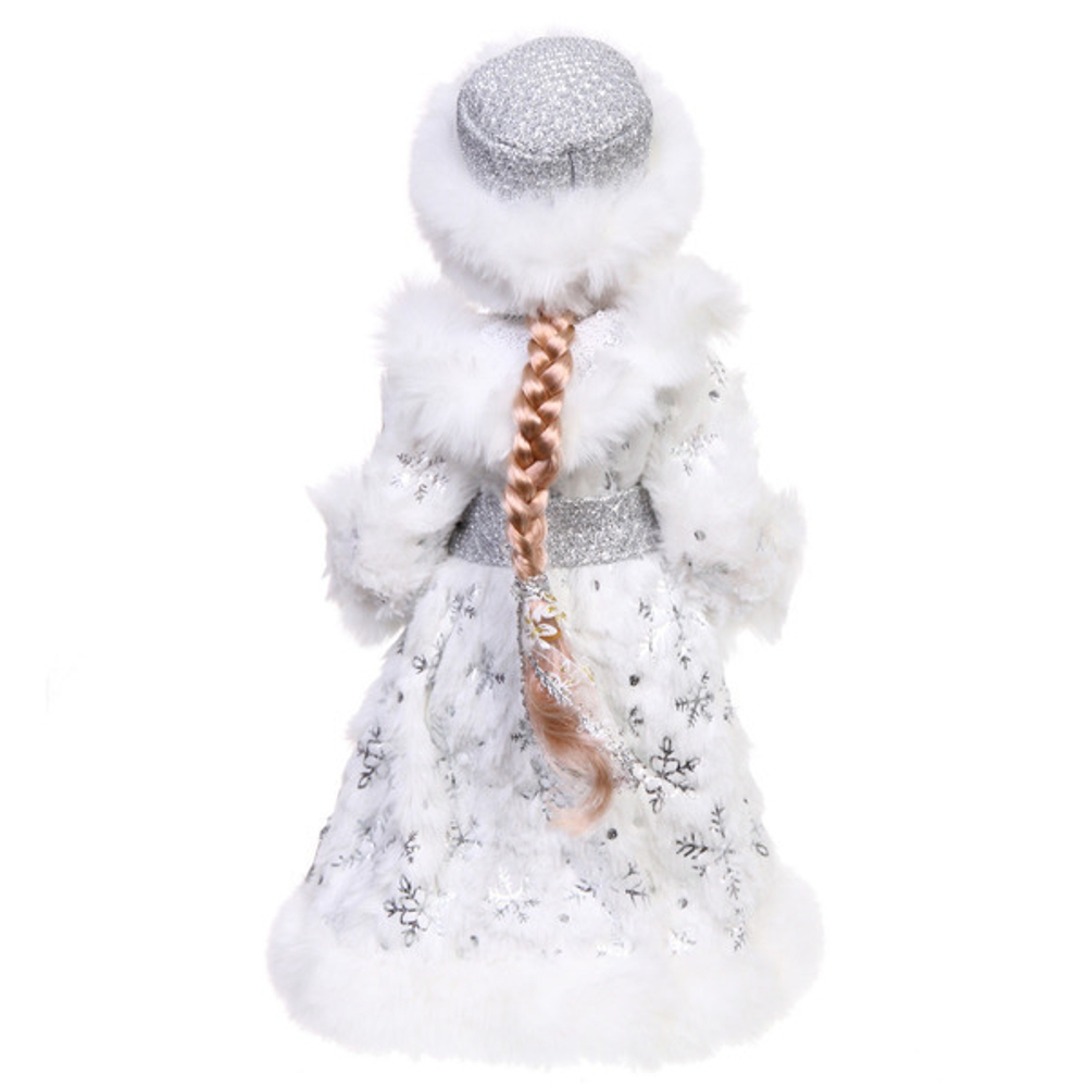 Снегурочка музыкальная «Метелица» 40 см в серебряной шубке
