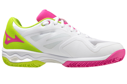Женские  кросовки для Padel Mizuno Wave Exceed Light Padel - white/fuchsia fedora/acid lime