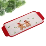 Блюдо керамическое «Пряничные человечки» 38,7*15,5*3см