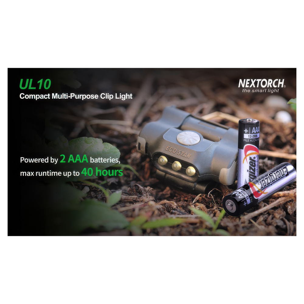 Фонарь Nextorch UL10 — прочный корпус с защитой от воды и ударов (до 1 м)