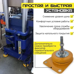 Компактная виброизолирующая опора РОСВИБРОПРОМ для нейтрализации шума, колебаний и вибрации станков, насосов и другого промышленного оборудования