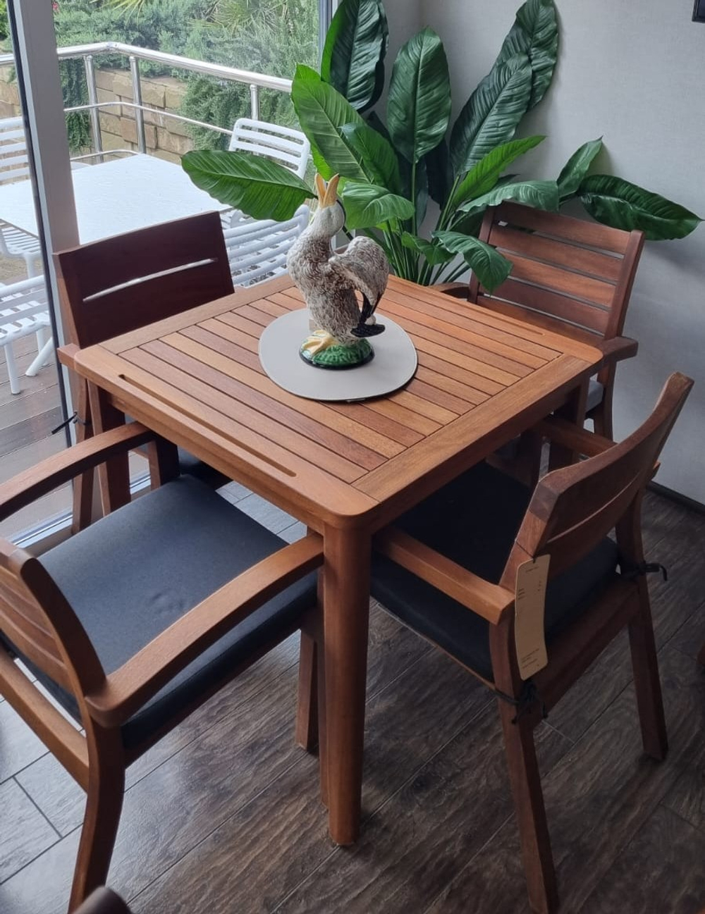 FELIX 80 Стол обеденный деревянный, массив ироко